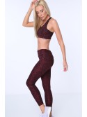 Burgundy sports top with spots MR15504 - Online store - Boutique